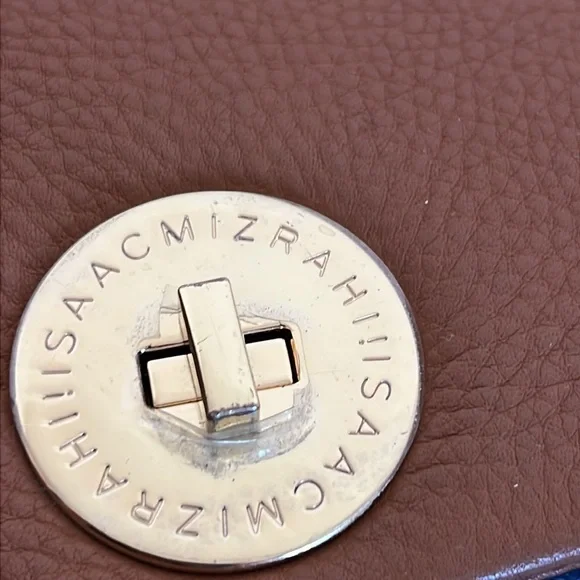 Isaac Mizrahi Tan and Navy Crossbody Bag Minimalist - Picture 12 of 17